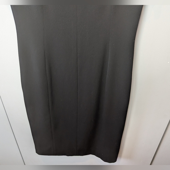 CASSIS Classic Women Black Dress Back Zipper Closure Size 2 Short Sleeve - Picture 3 of 12